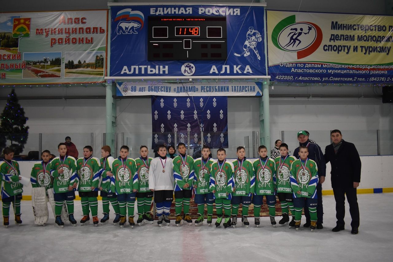 Новогодний хоккейный турнир в апастовском ледовом дворце “Алтын алка”