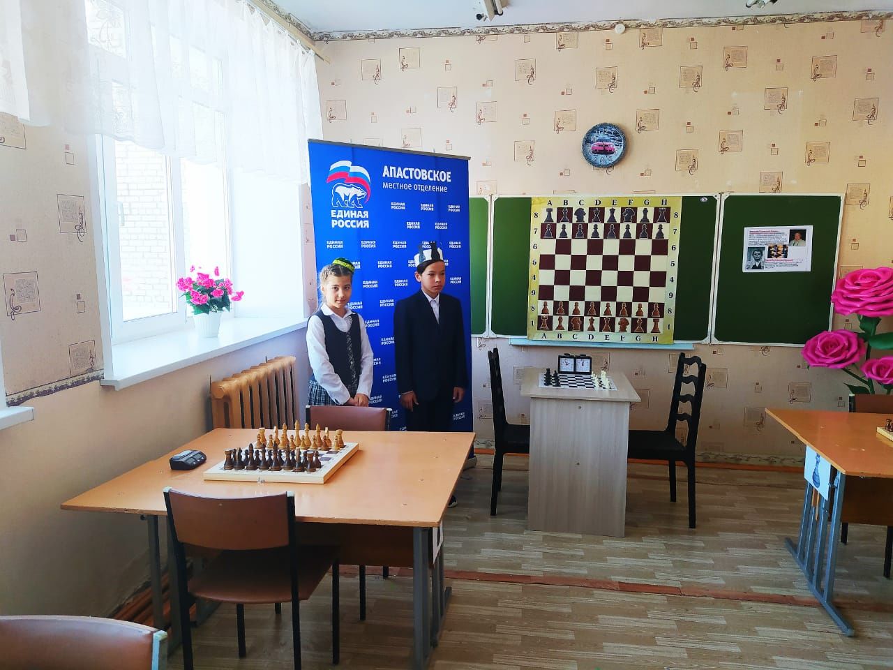 В рамках национального проекта «Образование» продолжается открытие шахматных зон в районе