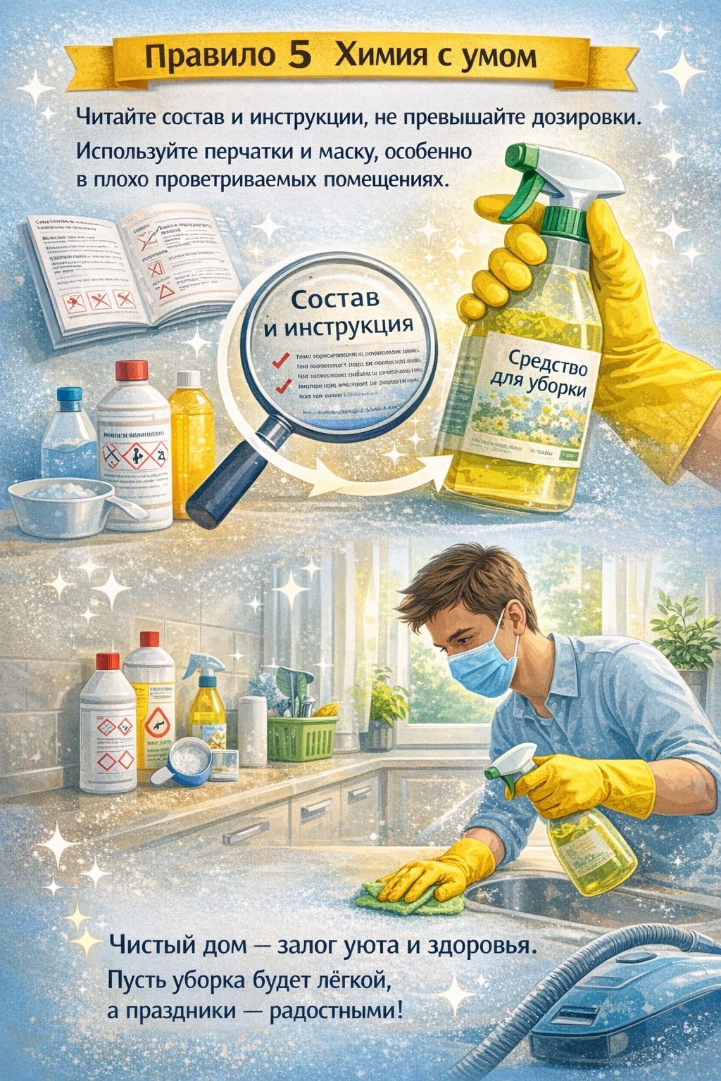 Генеральная уборка: 5 важных правил 🧼✨