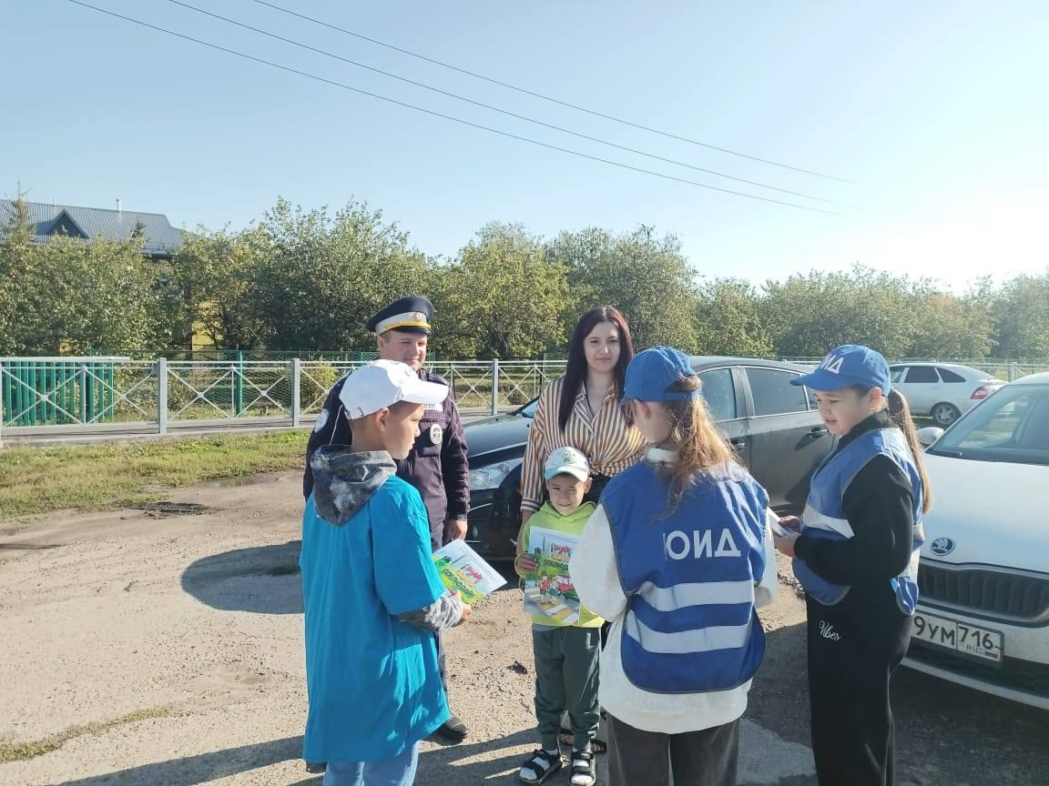 Сотрудники Госавтоинспекции по Апастовскому району и «Движение первых»  провели акцию «Ребенок – главный пассажир»