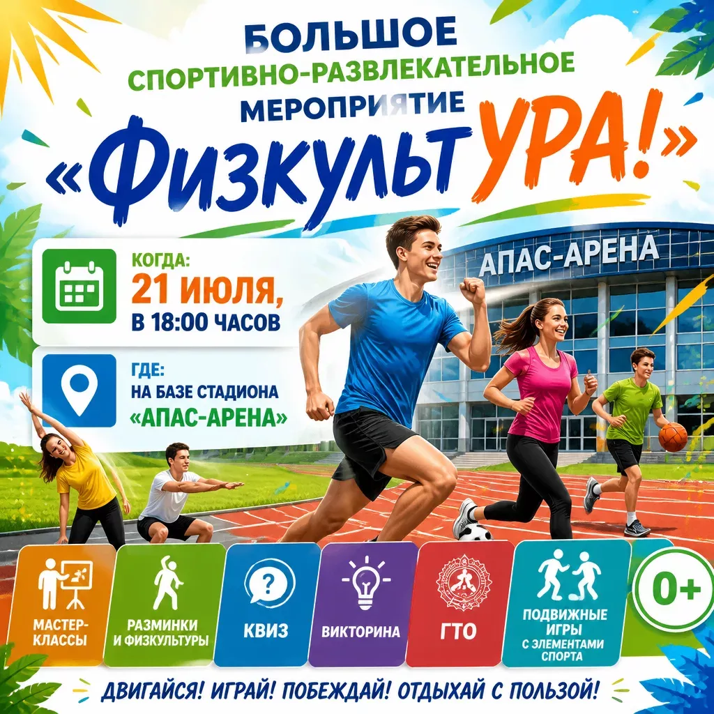 В Апастово пройдет спортивно-развлекательное мероприятие “ФизкультУРА!”