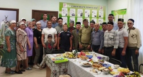 Иске Йомралыда мобилизацияләнгән хәрби катнашында корбан ашы узды