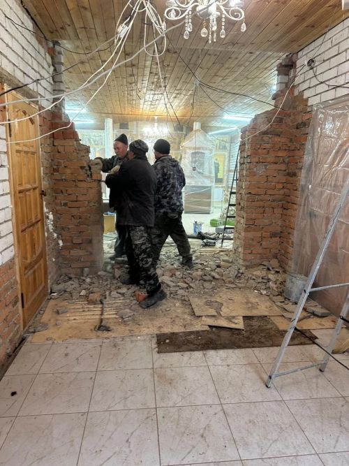 Ремонт в храме села Бишево