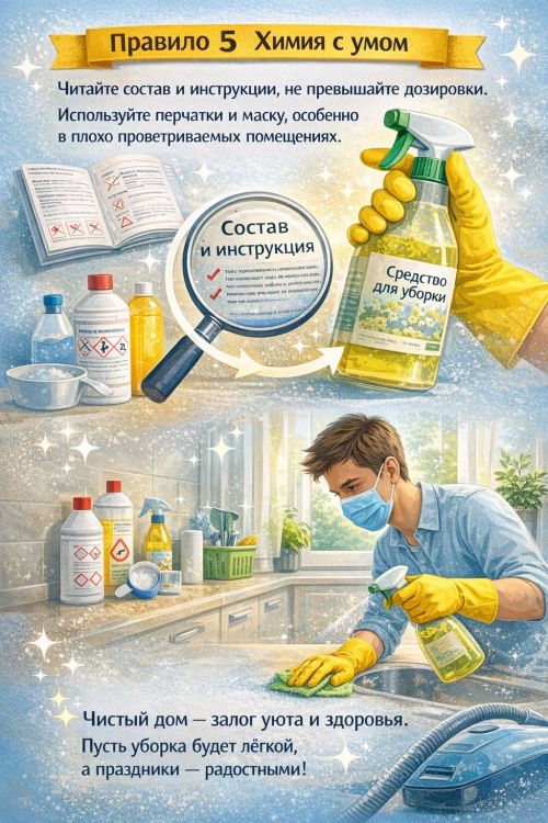 Генеральная уборка: 5 важных правил 🧼✨
