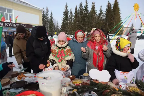 Масштабные масленичные гуляния прошли в деревне Табар Черки в рамках зимнего фестиваля «Курше»
