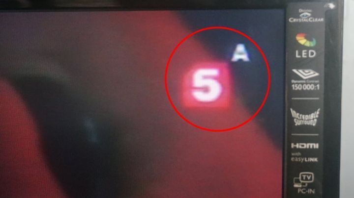 На своем телеэкране я вижу букву «А». Что происходит?