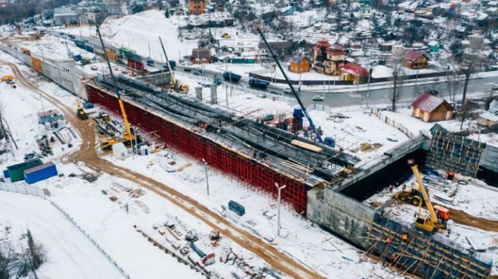 Пролет путепровода Большого Казанского кольца готовятся бетонировать