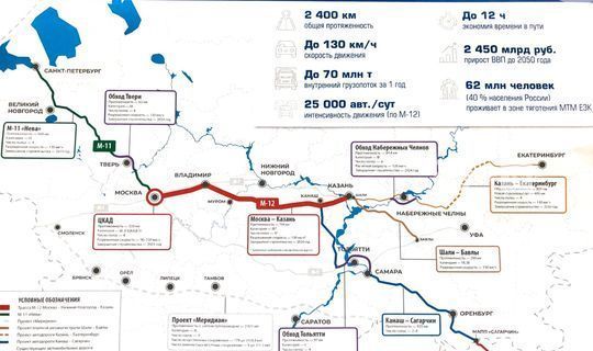 Трасса Москва-Казань - самый масштабный дорожный проект в России