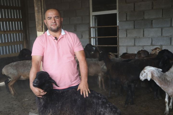 Житель деревни Чиреево Обиджон Журабаев занимается выращиванием племенного скота и птицы в своем хозяйстве
