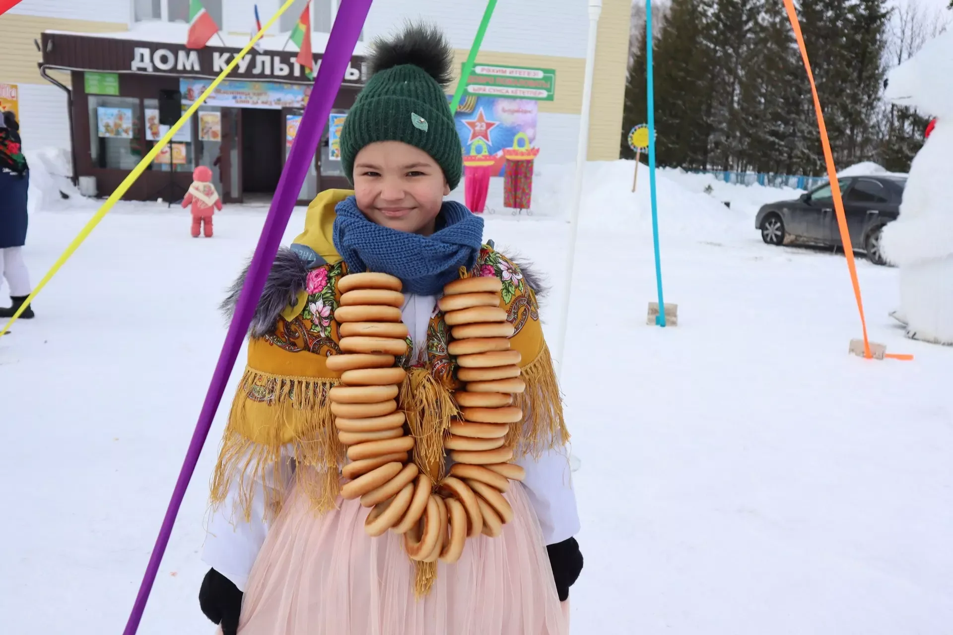 Масштабные масленичные гуляния прошли в деревне Табар Черки в рамках зимнего фестиваля «Курше»