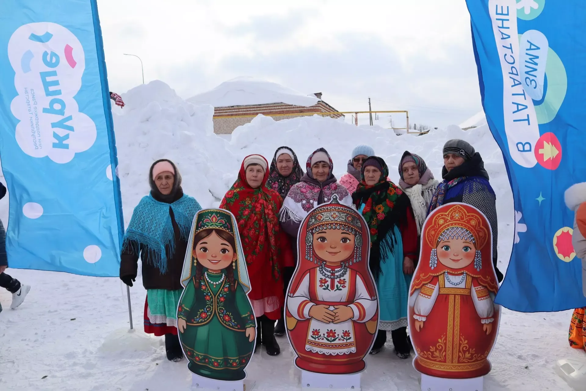Масштабные масленичные гуляния прошли в деревне Табар Черки в рамках зимнего фестиваля «Курше»