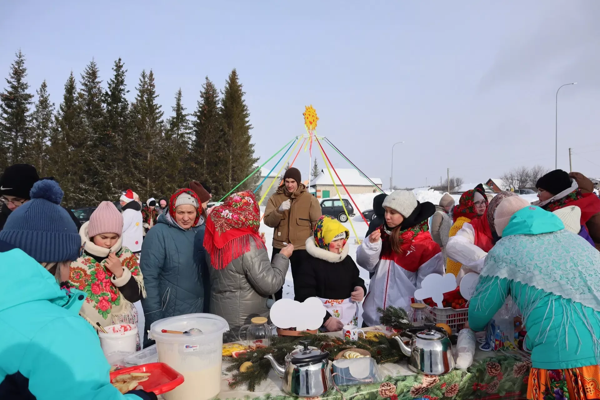 Масштабные масленичные гуляния прошли в деревне Табар Черки в рамках зимнего фестиваля «Курше»