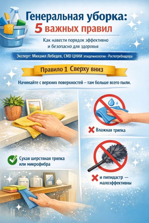 Генеральная уборка: 5 важных правил 🧼✨