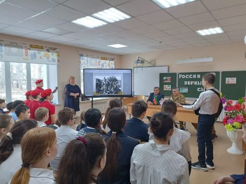Встреча учащихся Бишевской школы с героями-афганцами
