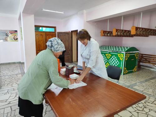 В Апастово избиратели делают прививки от гриппа