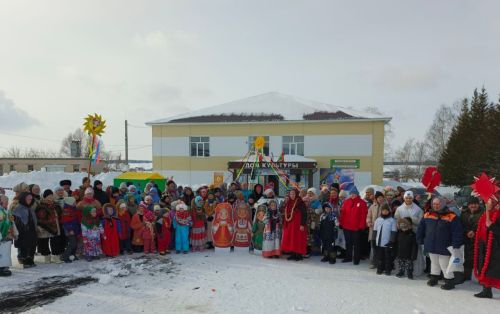 В селе Табар-Черки отметили Масленицу в рамках зимнего фестиваля «Курше»