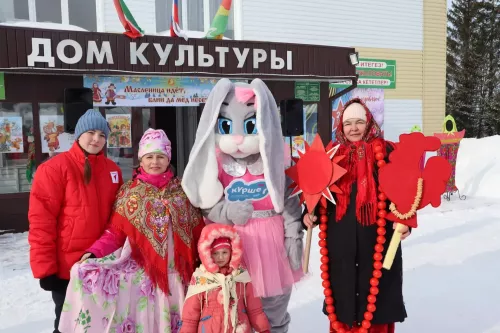 Масштабные масленичные гуляния прошли в деревне Табар Черки в рамках зимнего фестиваля «Курше»