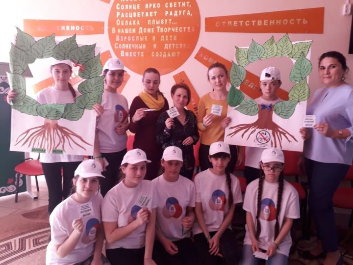 Апас мәктәбе укучылары “Яшел яз“ акциясенә кушылды