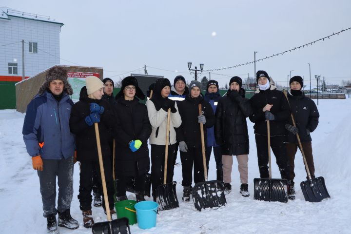 Апасның Ял паркын кар сыннары бизи