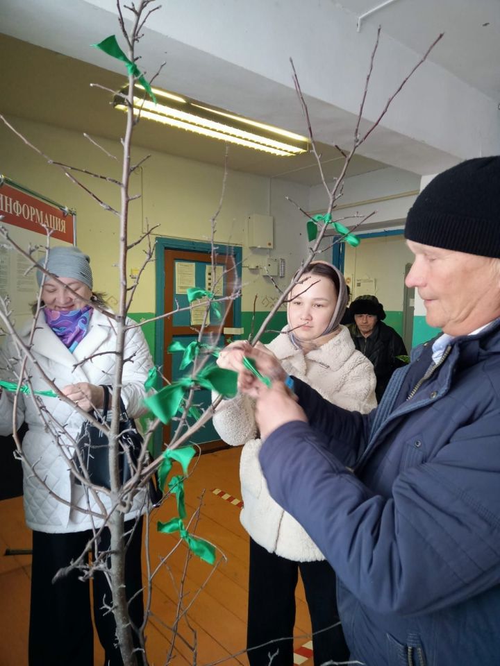 Тутай авылында сайлауга килүчеләр “Теләкләр агачы” акциясенә кушылган