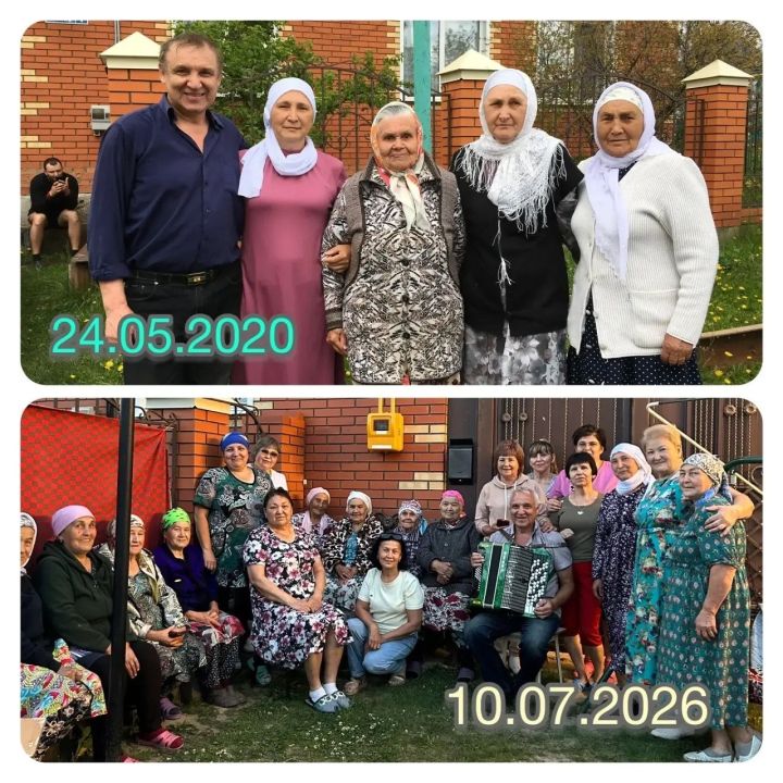 Олы Бакырчыда яшәүчеләр капка төбендә кич утырган