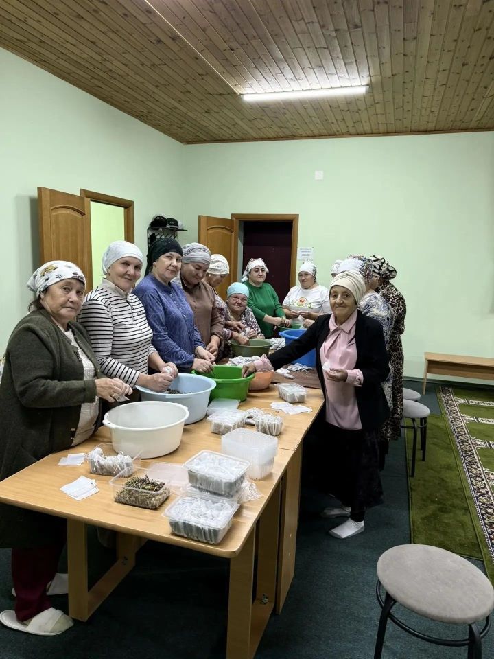 Чүрибураш волонтерлары хәрбиләргә шифалы чәйләр әзерләде